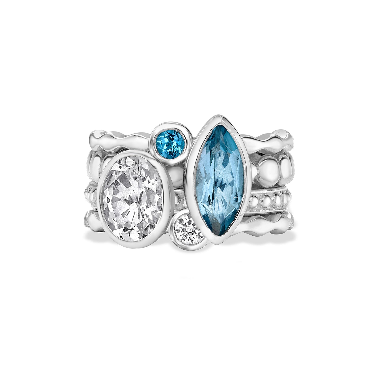 Serenity Twinkle Ring Stack