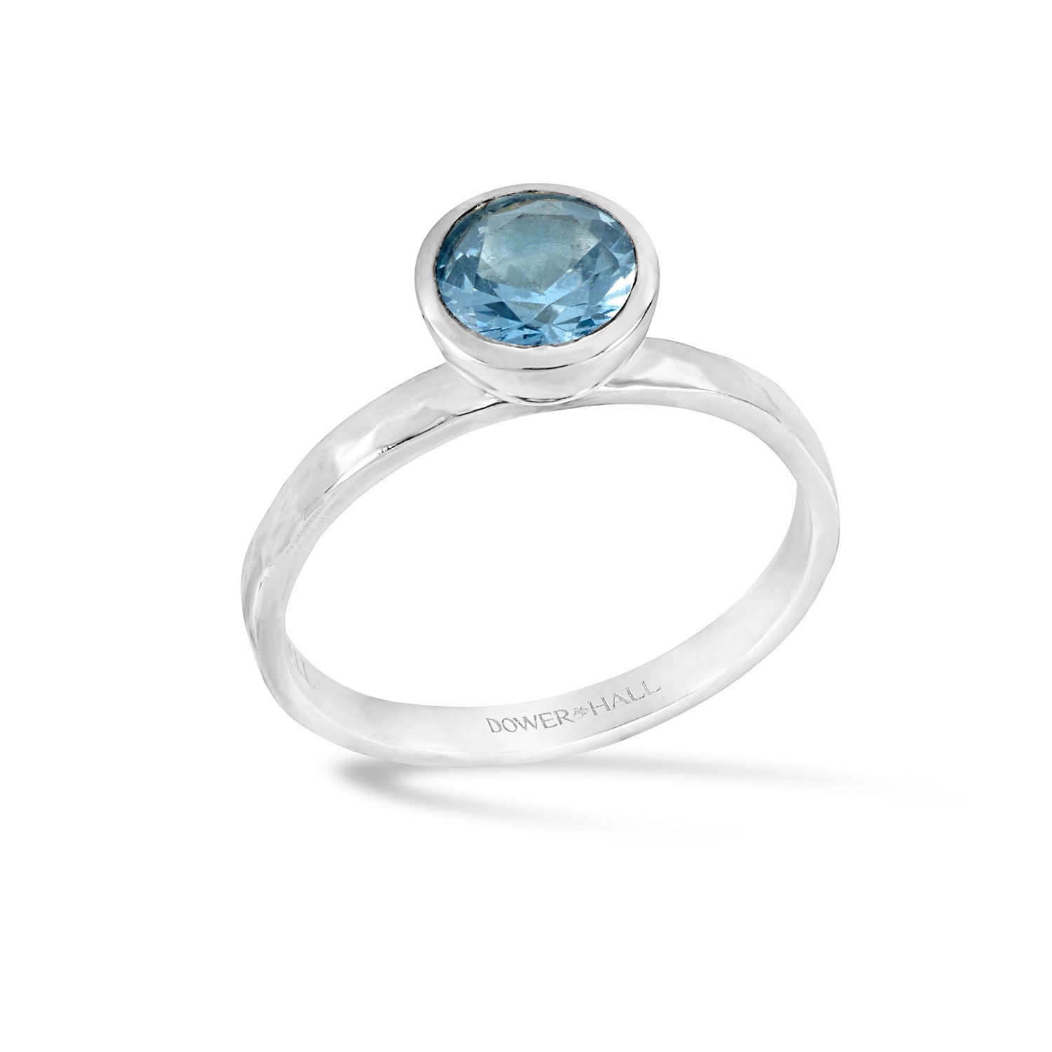 6mm Topaz Hammered Twinkle™ Ring