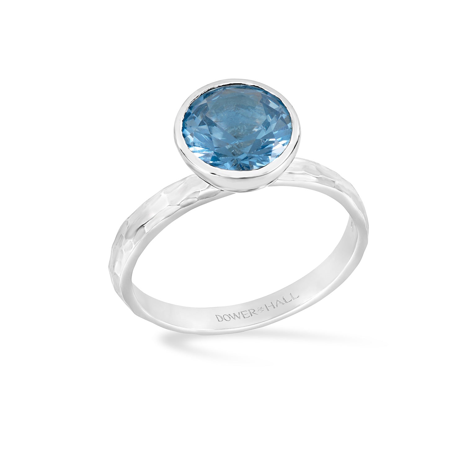 8mm Topaz Hammered Twinkle™ Ring