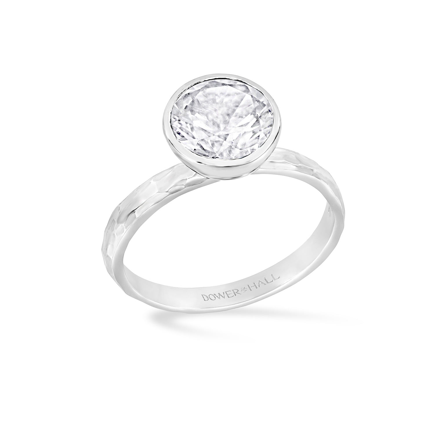 8mm Topaz Hammered Twinkle™ Ring
