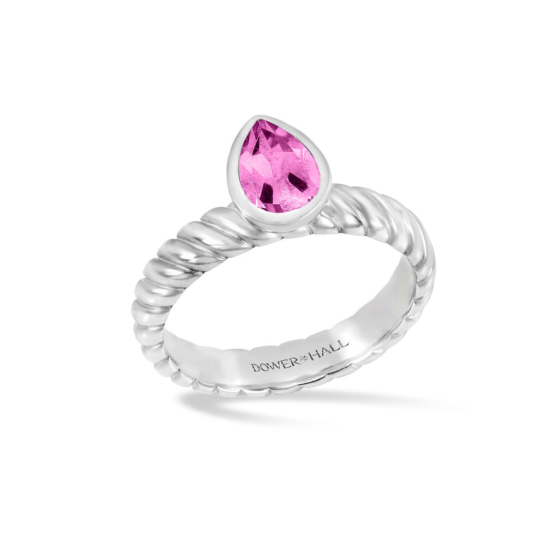 TWR87-S-PINK-Dower-and-Hall-Sterling-Silver-Pink-Topaz-Pear-Twist-Twinkle-Ring-1