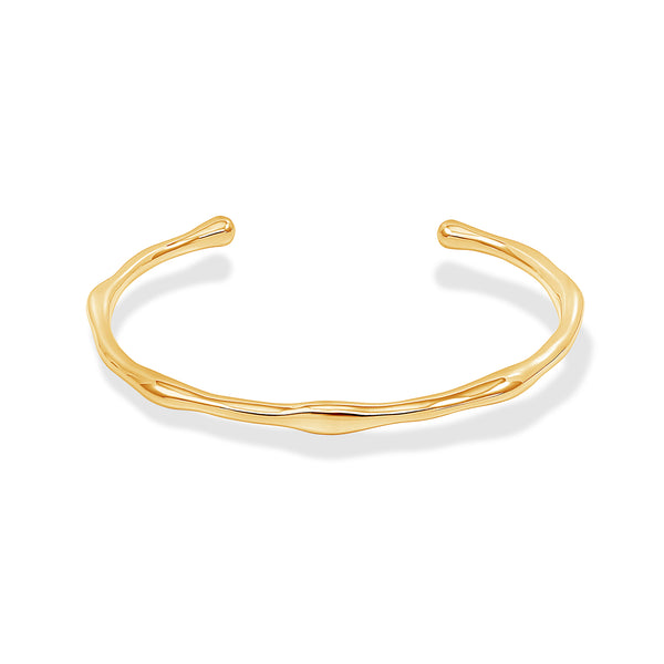     WFB1-V-Dower-and-Hall-Yellow-Gold-Vermeil-Waterfall-Torque-Bangle