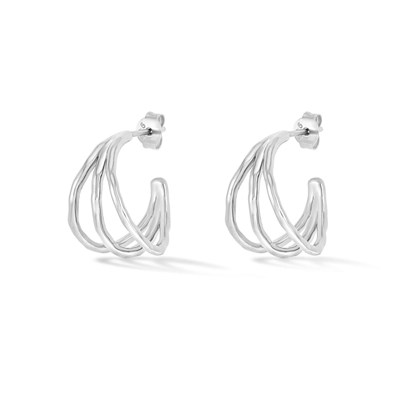 WFE14-S-Dower-and-Hall-Sterling-Silver-Small-Triple-Row-Waterfall-Hoops
