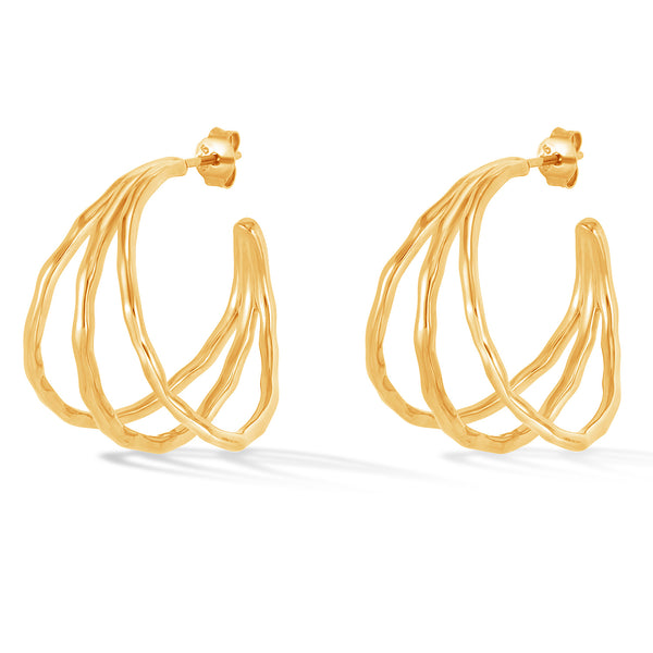 WFE15-V-Dower-and-Hall-Yellow-Gold-Vermeil-Large-Triple-Row-Waterfall-Hoops