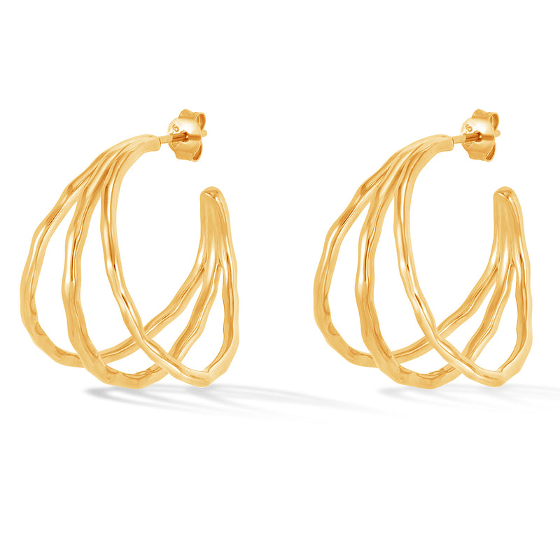 WFE15-V-Dower-and-Hall-Yellow-Gold-Vermeil-Large-Triple-Row-Waterfall-Hoops