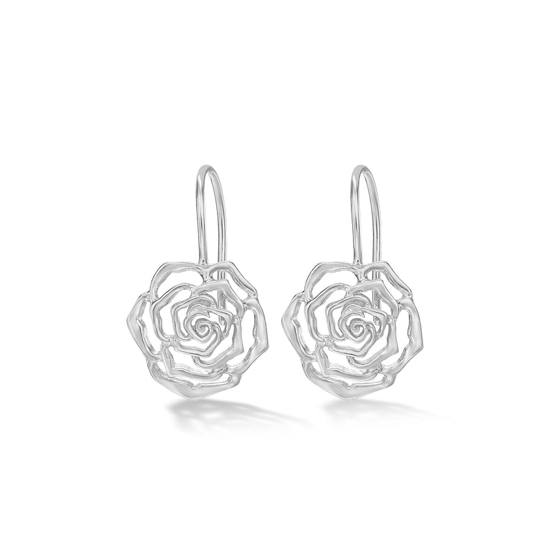 WRE24-S-Dower-and-Hall-Sterling-Silver-14mm-Wild-Rose-Flower-Drop-Earrings