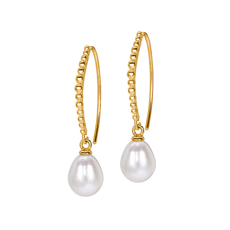 Timeless White Pearl Dotty Drop Earrings