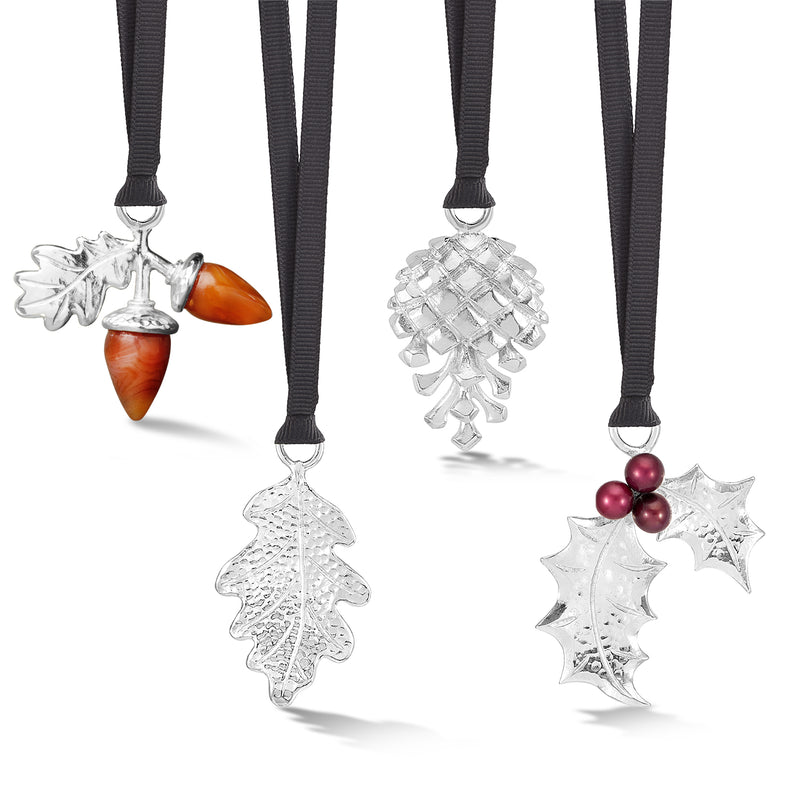 XC-WOODLAND-P-Dower-and-Hall-Silver-Plated-Pewter-Woodland-Christmas-Decoration-Set