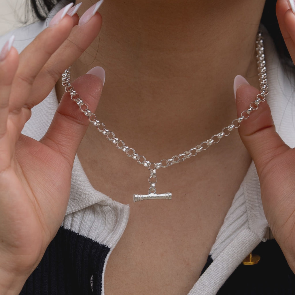 TBP12-S-Dower-and-Hall-Sterling-Silver-Hammered-T-Bar-Chunky-Chain-Necklace-3