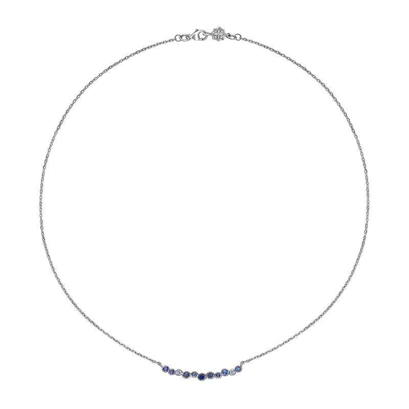 18k Sapphire & Aquamarine Medium Cascade Necklace