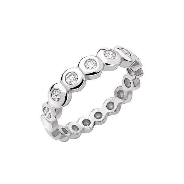 18k Gold & Diamond Dotty Half Eternity Ring - 0.25ct