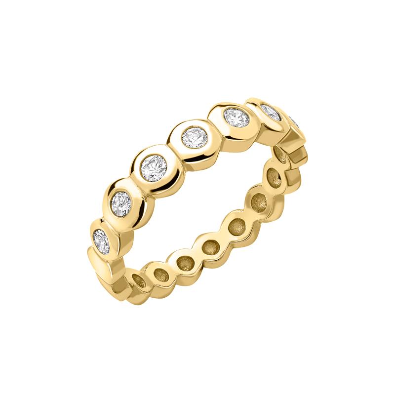 18k Gold & Diamond Dotty Half Eternity Ring - 0.33ct
