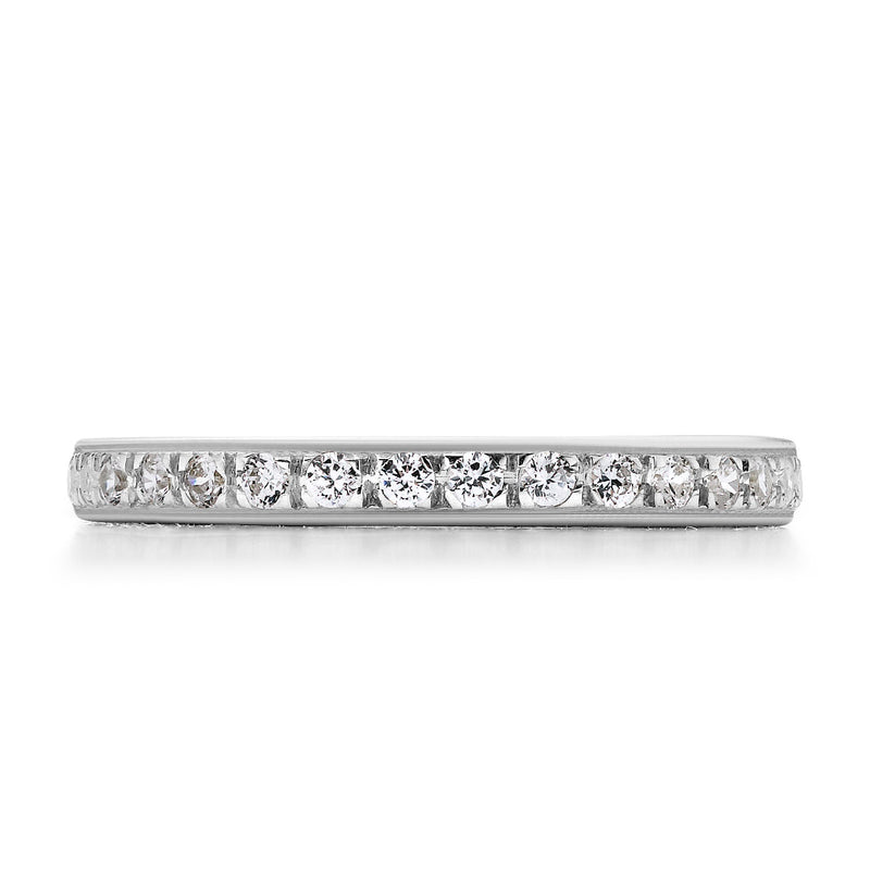 18k Exquisite Eternity Band Ring - 2.5mm width