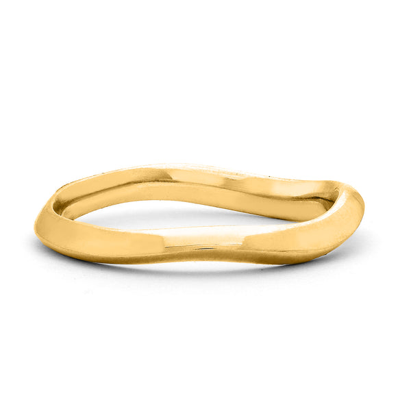 Soft Ridged Undulating Band Ring