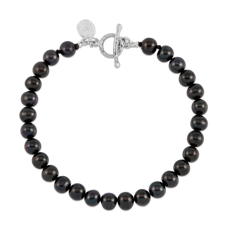 Men's Black Pearl Bracelet