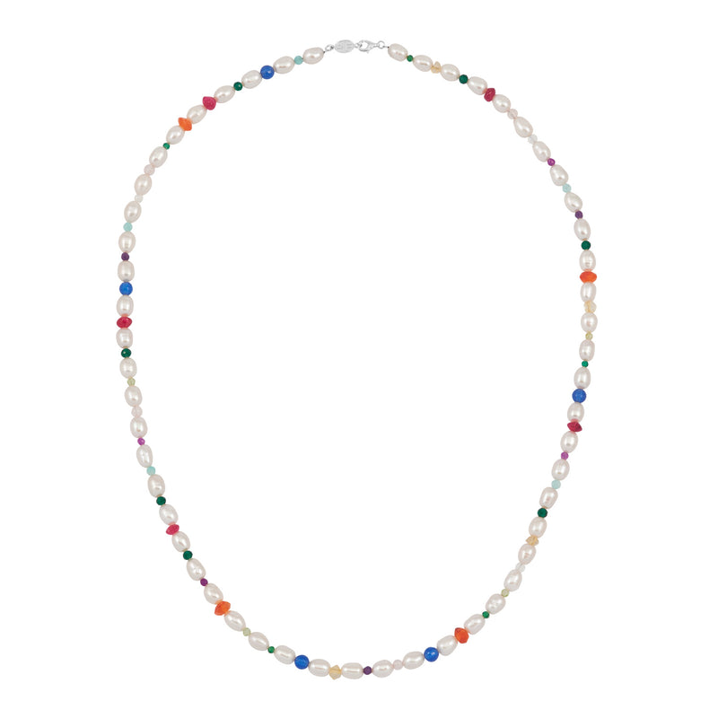 Men's Carnival Mixed Gemstone Necklace