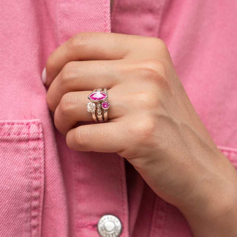 Rosey Posey Twinkle Stacking Rings