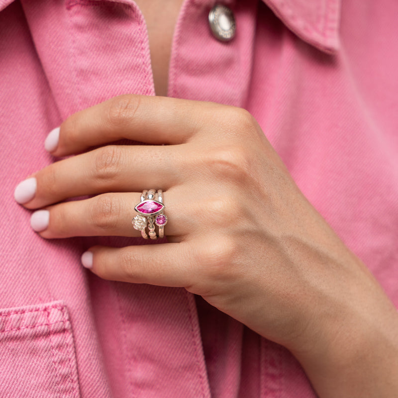 Rosey Posey Twinkle Stacking Rings