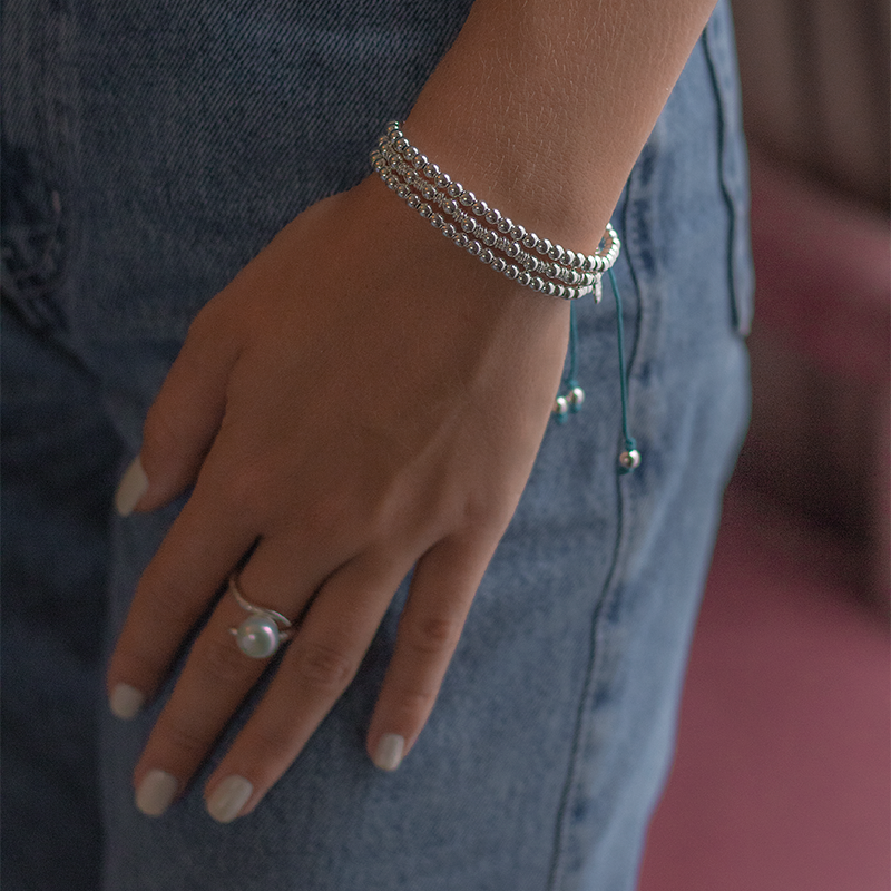 Black Misanga Cord Bracelet
