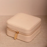 Cream Zipped Cushion Jewellery Box