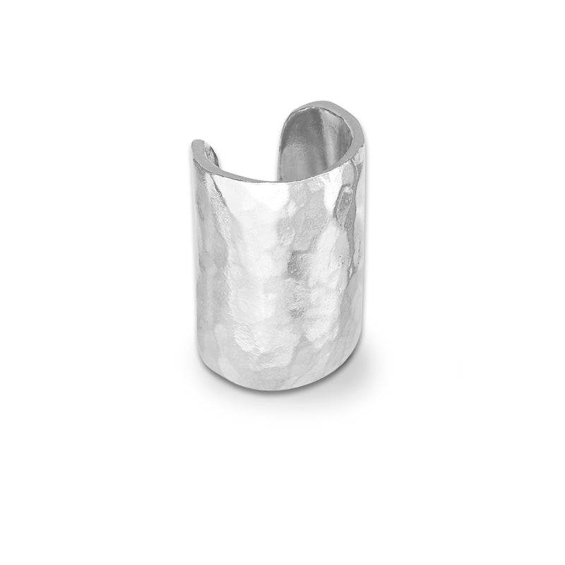 Men's Long Straight Nomad Ear Cuff in Sterling Silver or Gold Vermeil