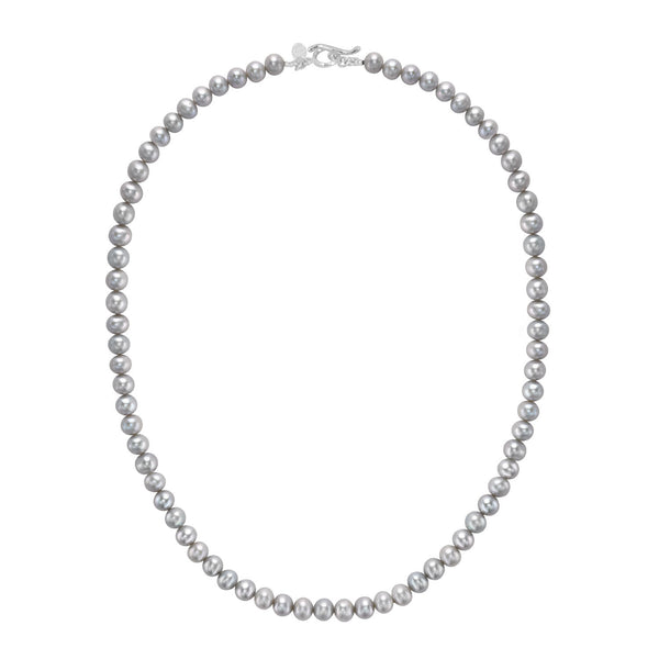 Dower-And-Hall-Men's-Dove-Grey-Freshwater-Stirling-Silver-Pearl-Necklace