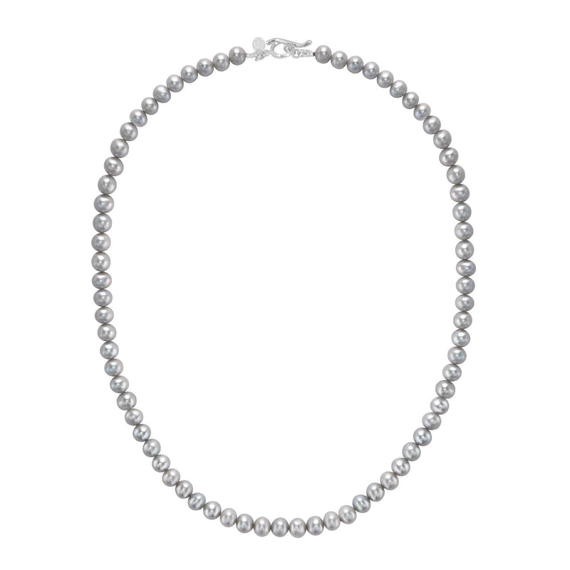 Dower-And-Hall-Men's-Dove-Grey-Freshwater-Stirling-Silver-Pearl-Necklace