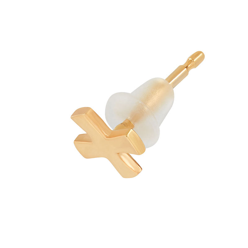 18k Gold Single Kiss Ear-Stud