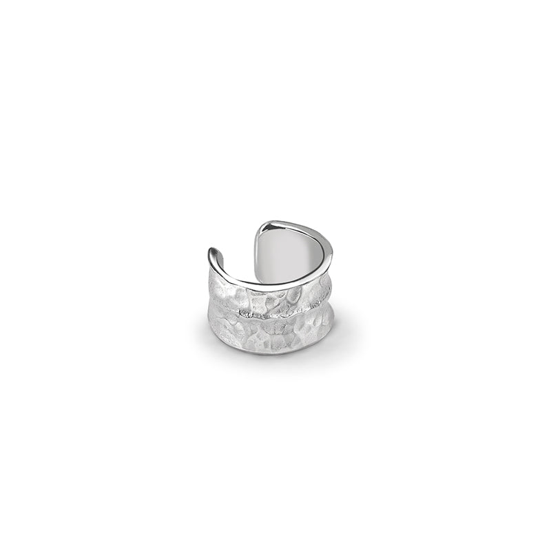 Men's Double Concave Nomad Ear Cuff in Sterling Silver