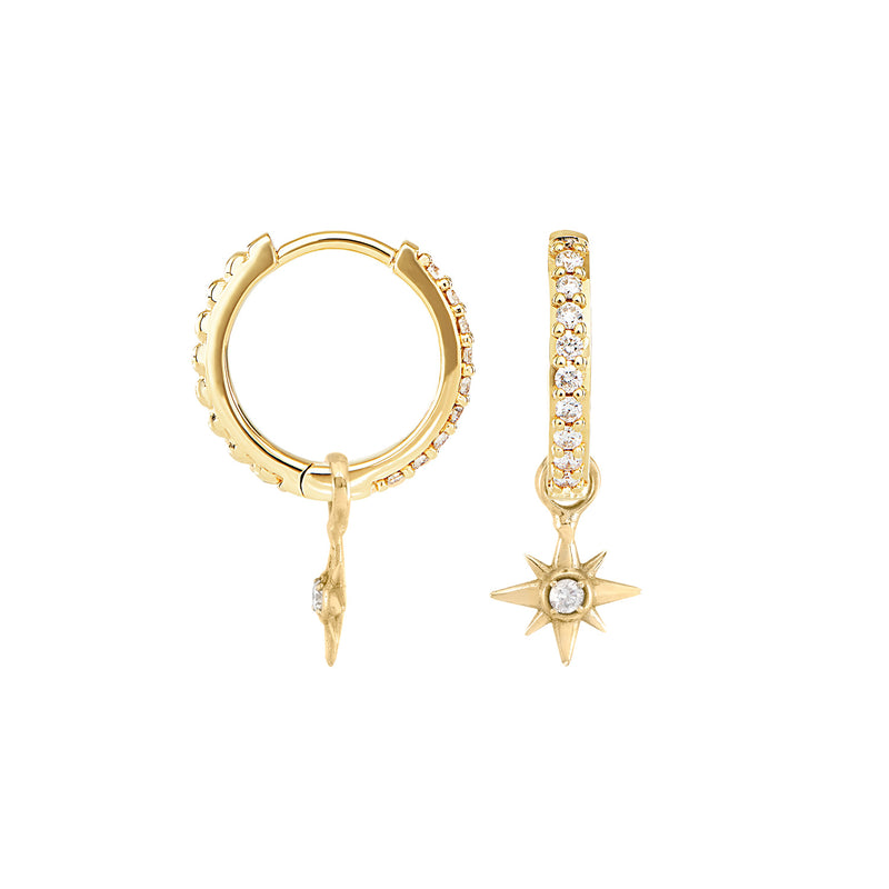 thumbnail image 2 of 9k Gold Filled Filigree Ball Drop Dangle Earrings - Stardust Hoop Style For Women & Girls 2 of 6