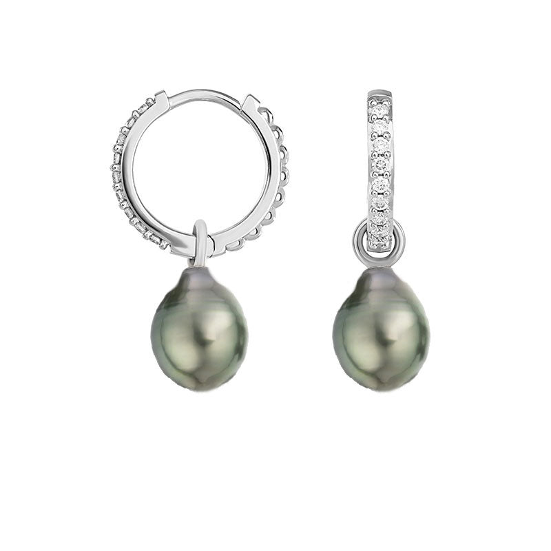 Dower-And-Hall-9k-Diamond-Hoops-Tahitian-Pearl-Drops-1