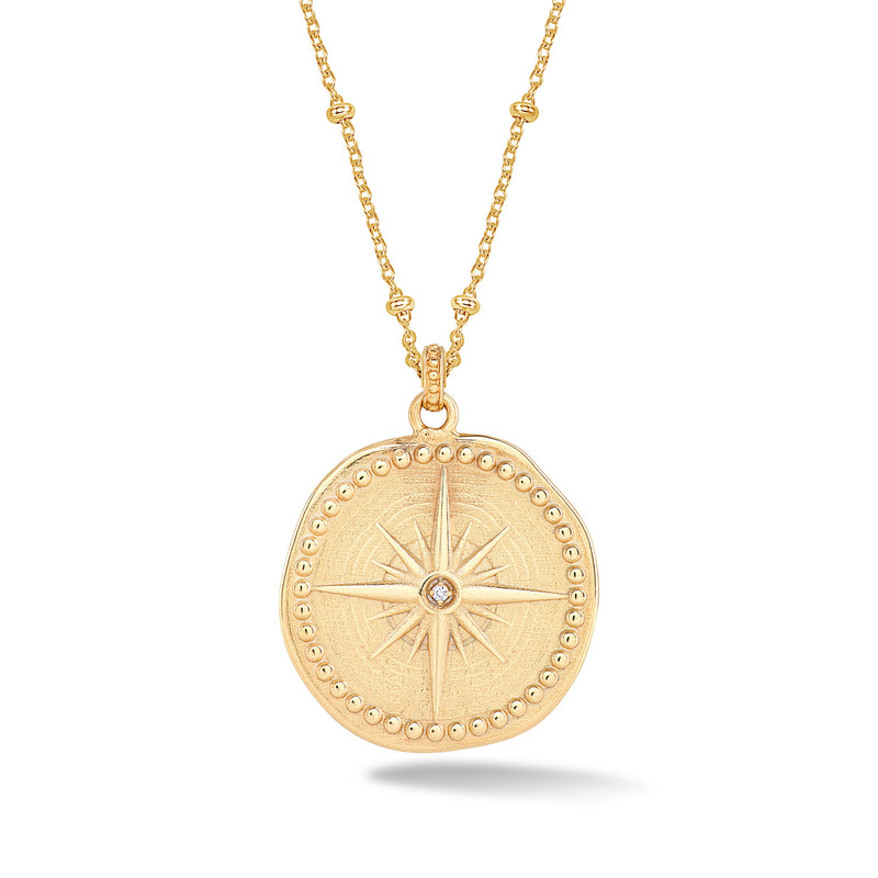 Diamond True North Necklace Engravable