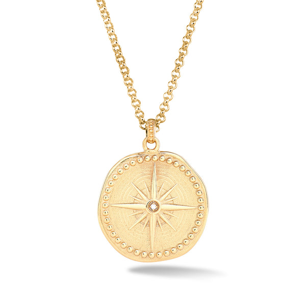 Men's Diamond True North Talisman Necklace