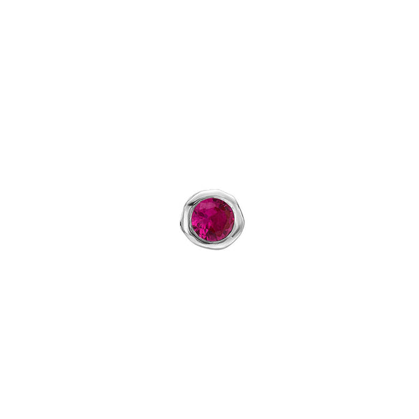 Dower-and-Hall-Sterling-Silver-Mens-Single-3mm-Red-Ruby-Dewdrop-Stud