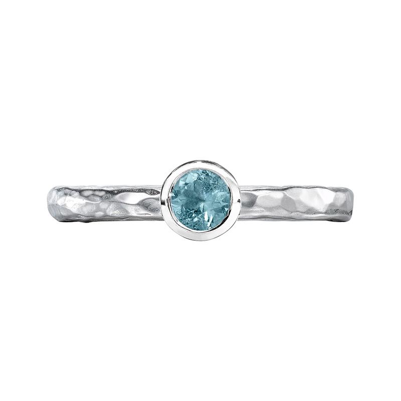 Dower-And-Hall-Stirling-Silver-4mm-Aquamarine-Hammered-Twinkle-Ring