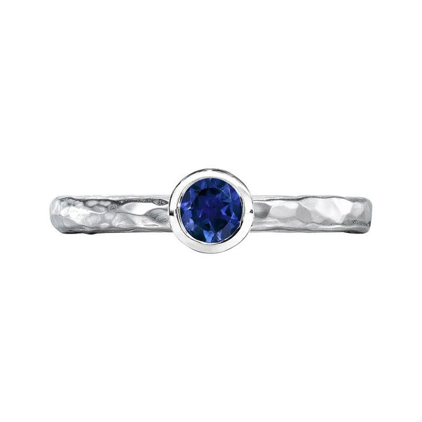 Dower-And-Hall-Sirling-Silver-4mm-Blue-Sapphire-Hammered-Twinkle-Ring