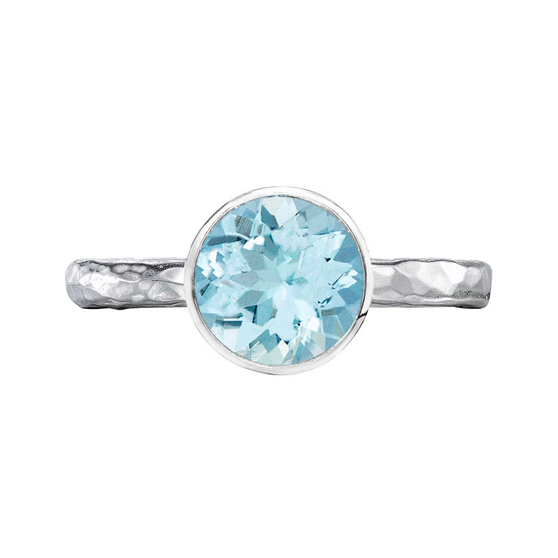 8mm Swiss Blue Topaz Twinkle Ring