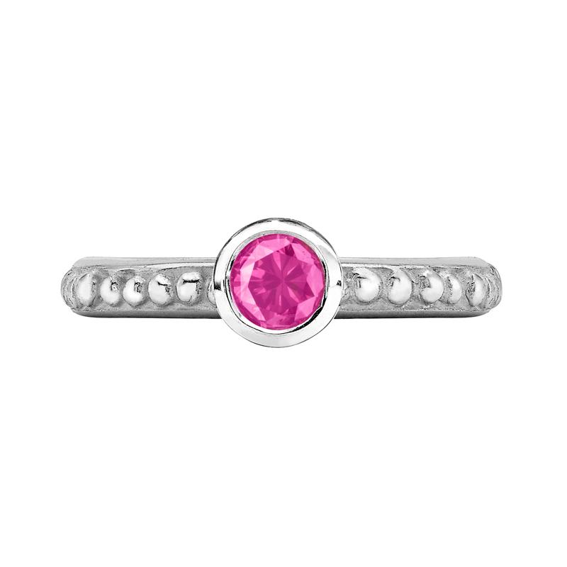 5mm Pink Tourmaline Granular Dotty Twinkle Ring