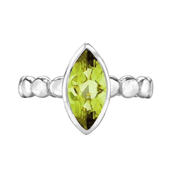 Marquise Peridot Dewdrop Twinkle Ring