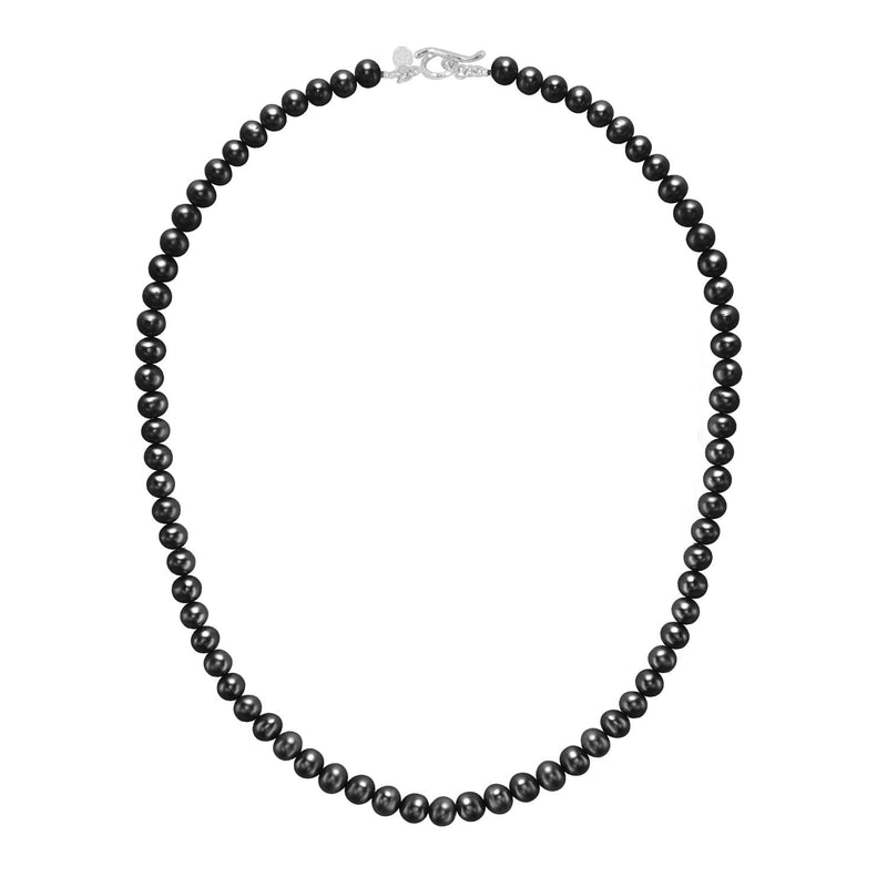 Men's Black Freshwater Pearl Necklace