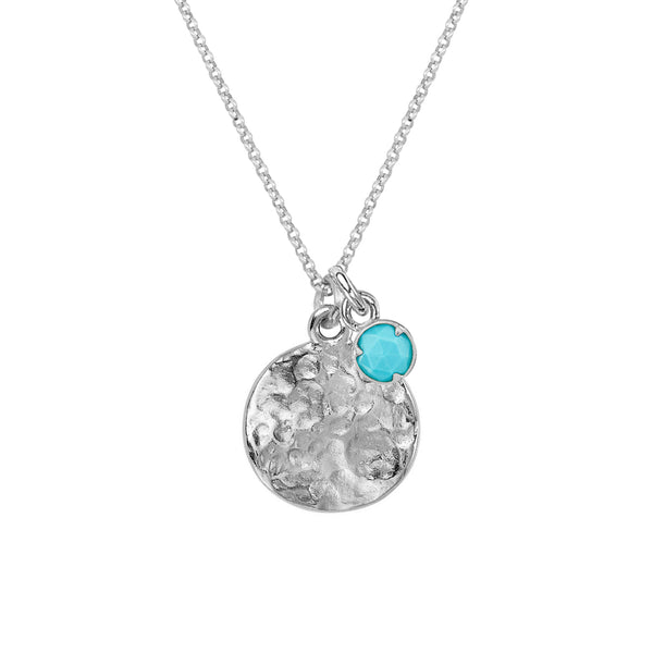 Men's Disc & 5mm Turquoise Array Pendant